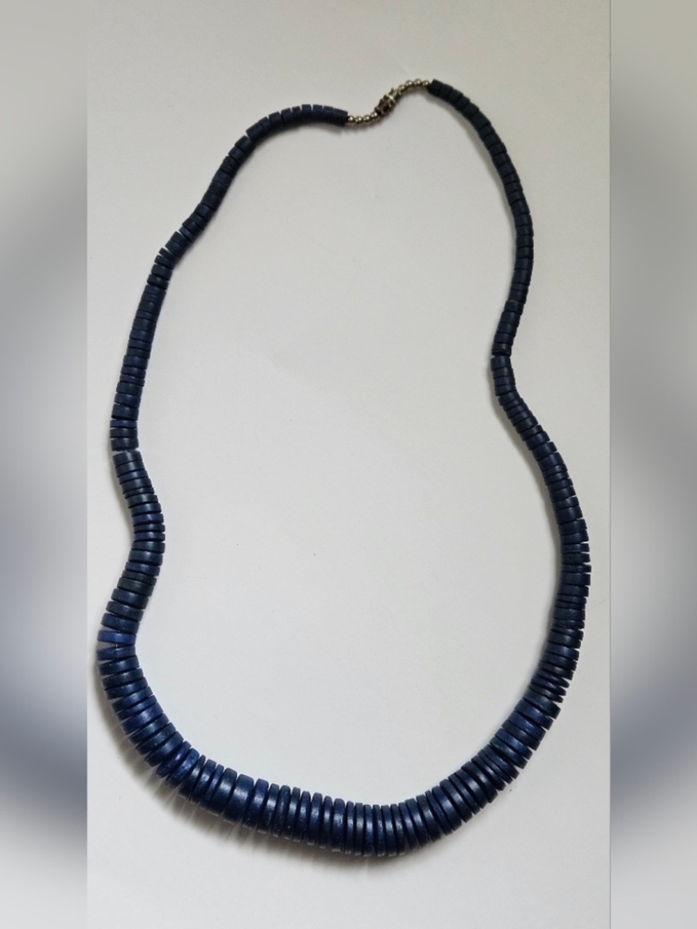 Blue Wooden Beaded Necklace